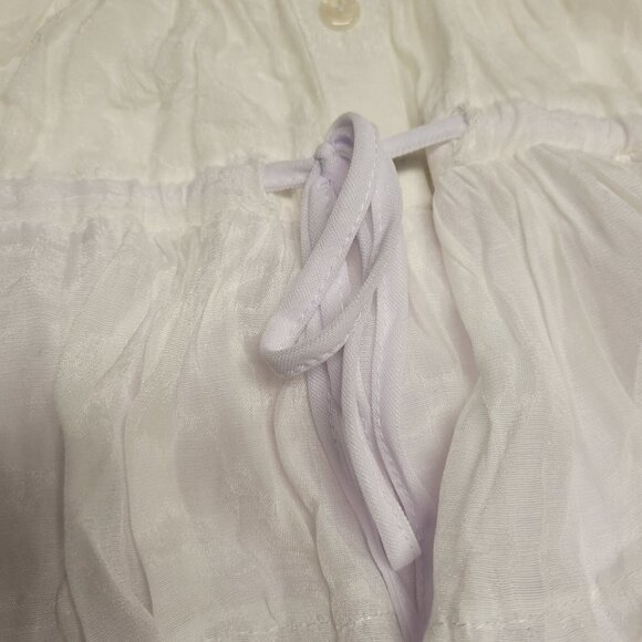 White Lace Tiered Voluminous Midi Dress Size S Size M - Picture 5 of 11